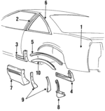 10127960 - Body: Quarter Panel for Pontiac: Grand Prix Image