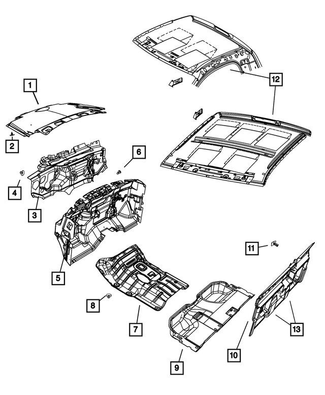 68370296AA - Interior Trim: Dash Panel Insulation for Mopar Image