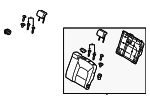 893001W042BB2 - Body: Seat Back Assembly for Kia: Rio Image