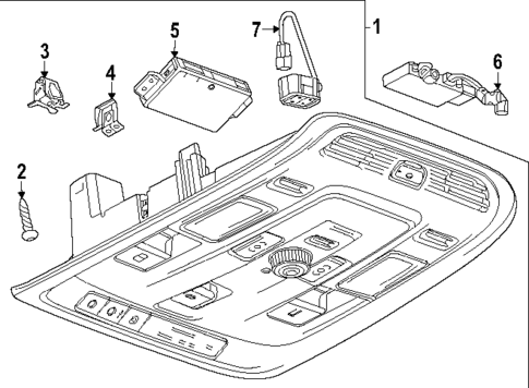 Overhead Console for 2025 Chevrolet Suburban #0