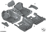51478097337 - Vehicle Trim: Floor Trim Cover, Front for BMW Image
