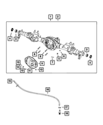 68415345AC - Rear Axle; Corporate 235 MM; Differential and Drive Line: Rear Axle Housing for Mopar Image