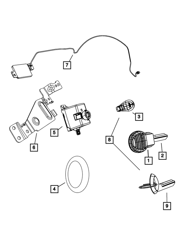 5026378AF - Electrical: Integrated Key Fob Transmitter for Mopar Image image