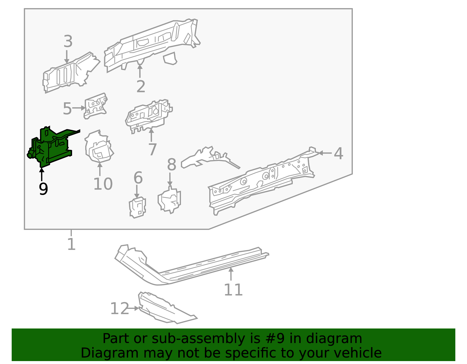 2018-2025 Toyota 2018-2024 Toyota - Frame Rail End 57013-06021 | Sparks ...
