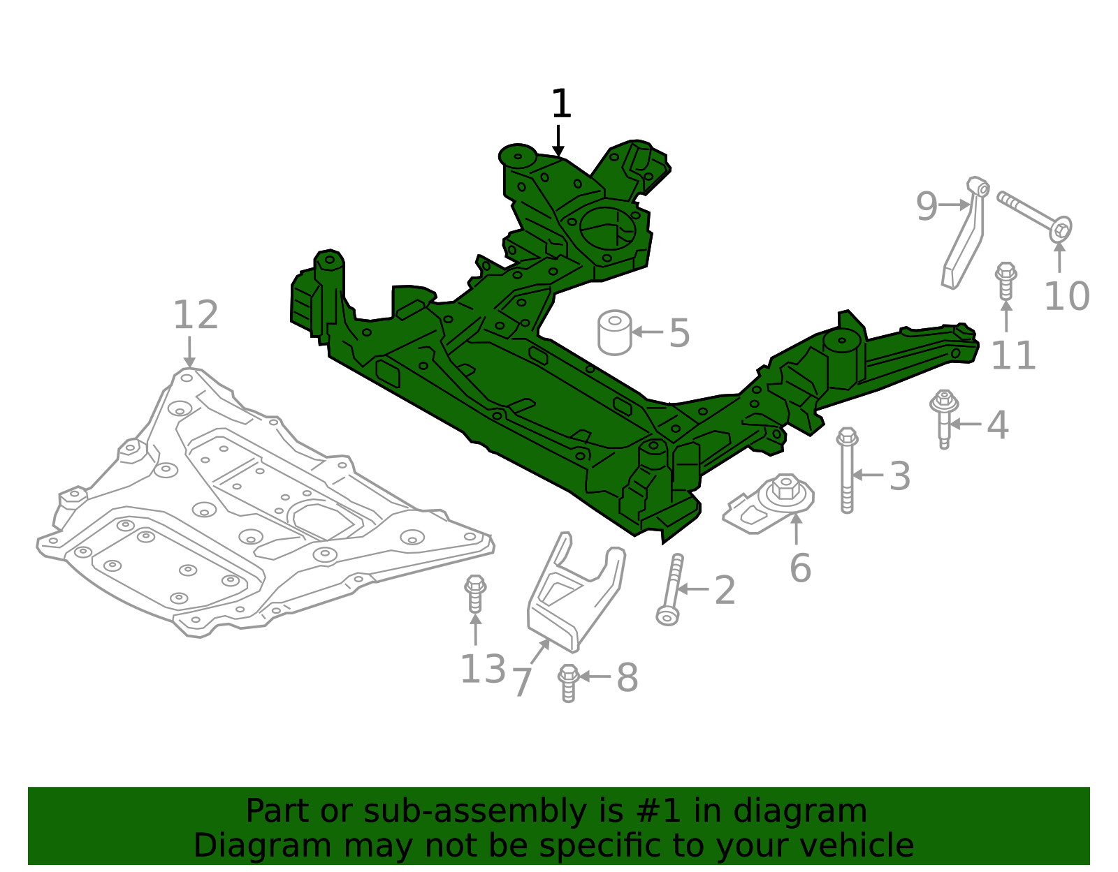 Genuine BMW 31-10-6-884-852 | Engine Cradle | FREE Shipping on
