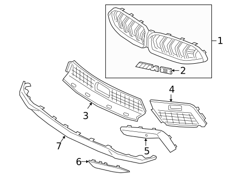 Grille & Components for 2024 BMW M8 Gran Coupe #1