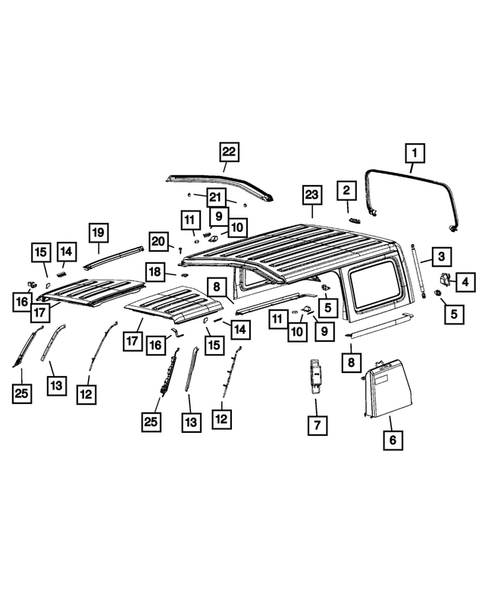 Roof for 2022 Jeep Wrangler #1