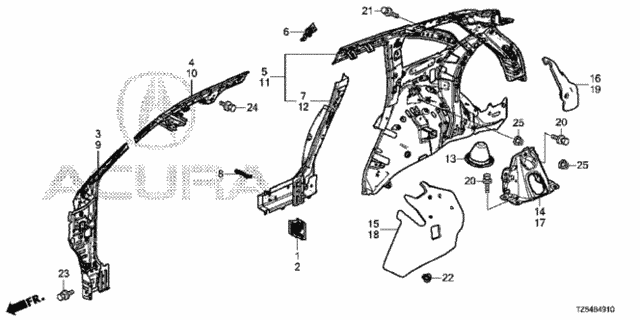 Inner Panel for 2014 Acura MDX #0