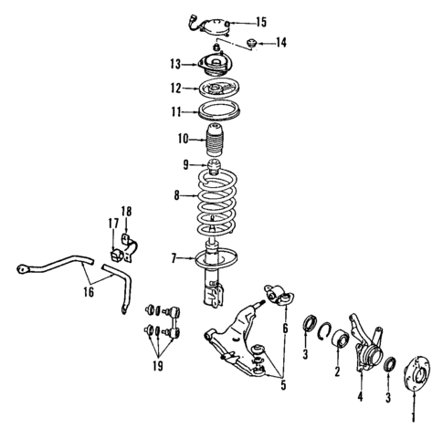 Front Suspension for 1992 Mitsubishi 3000GT #1