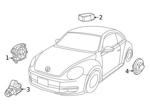 Air Bag Components for 2014 Volkswagen Beetle #1