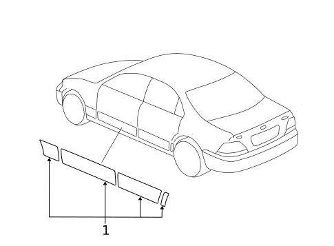 Stripe Tape for 1998 Acura RL #0