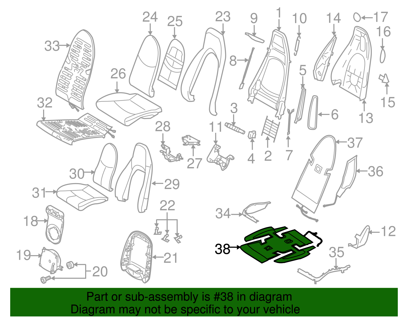 Seat Cushion Heater - Porsche (997-653-118-00)