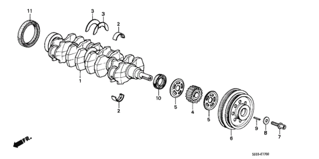 Crankshaft - Pulley for 1986 Honda Accord #0