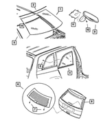 4719755AD - Body Sheet Metal Except Doors: Windshield for Mopar Image