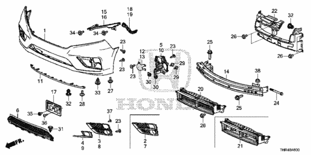 Front Bumper (-'20) for 2019 Honda Odyssey #0