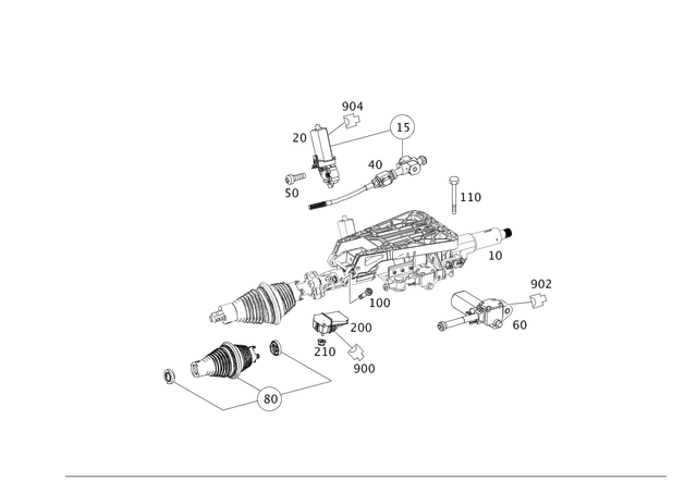2044600125 - Steering: Parts Kit, Gear Motor for Mercedes-Benz: C250, C300, C350, C63 AMG, CLS400, CLS550, CLS63 AMG, CLS63 AMG S, E250, E350, E400, E550, E63 AMG, E63 AMG S, GLK250, GLK350 Image image