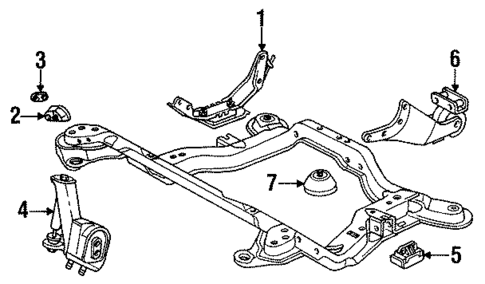 Engine Mounting for 1991 Saturn SC #0