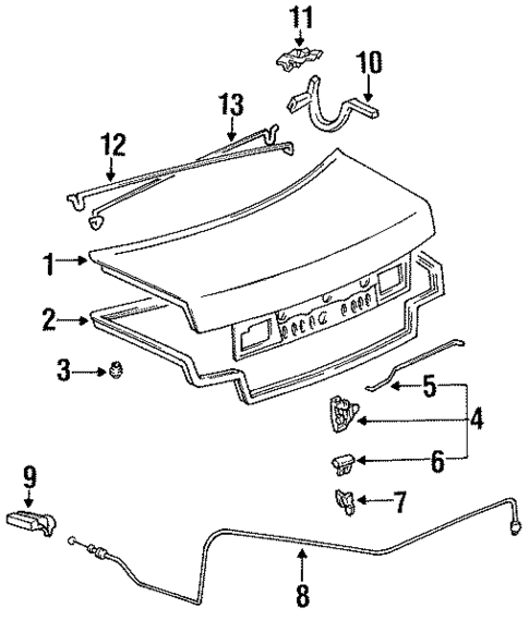 Lid & Components for 1994 Toyota Camry #0