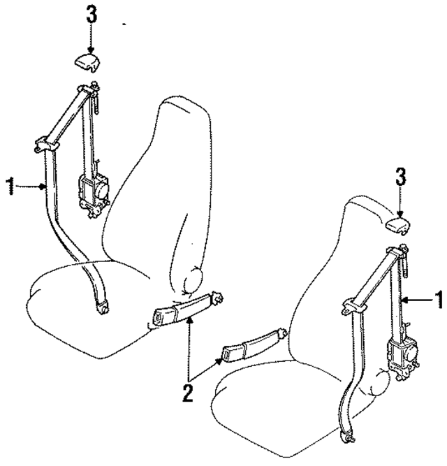 NA8257630E00 - Electrical: Belt &amp; Retractor for Mazda Image