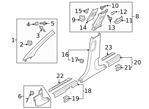 Interior Trim - Pillars for 2017 Hyundai Tucson #0