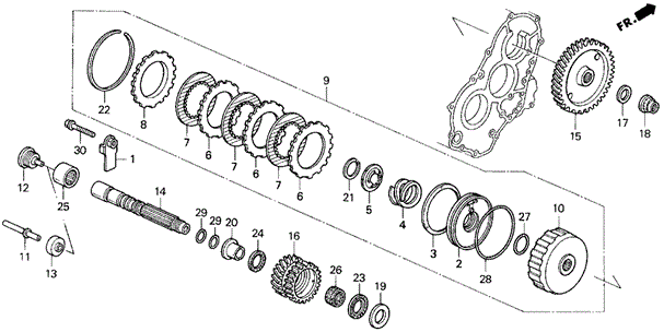 AT Secondary Shaft for 1995 Honda Civic del Sol #0