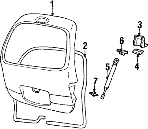 Liftgate for 1998 Ford Windstar #1