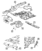 55394418AJ - Body Sheet Metal Except Doors: Floor Pan for Mopar Image