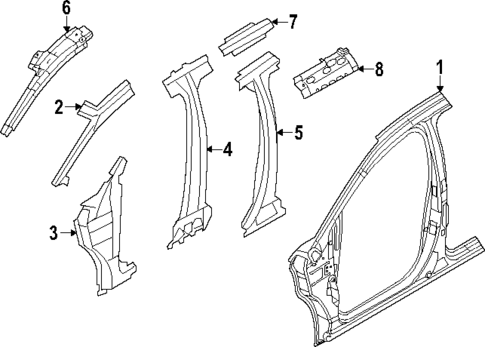 Center Pillar & Rocker for 2012 Ford Edge #0
