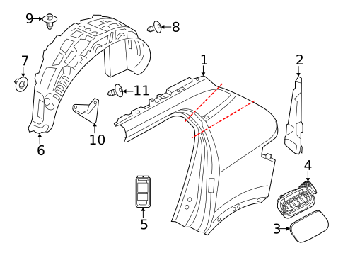 Quarter Panel & Components for 2025 Volvo EC40 #1