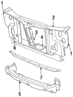 4490814 - Cooling System: Radiator Support for Chrysler: LeBaron, TC Maserati | Dodge: Daytona Image