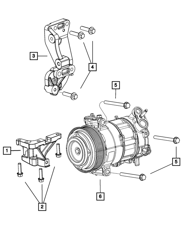 6509285AA - Air Conditioners and Heaters: Hex Flange Head Bolt for Mopar Image