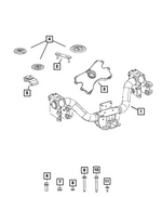 68535574AA - Frame, Bumper and Fascia: Tie Down Bracket, Front for Mopar Image