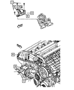 6104412AA - 2.4L Gas; Engine: Hex Head Bolt And Coned Washer, Mounting for Dodge: Caliber, Durango, Nitro | Jeep: Compass, Grand Cherokee, Grand Cherokee WK, Liberty, Patriot | Ram: 1500 Image