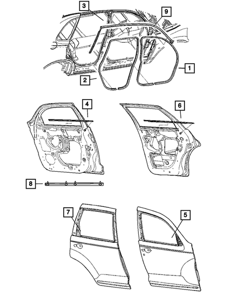 Weatherstrips and Seals for 2007 Chrysler PT Cruiser #0