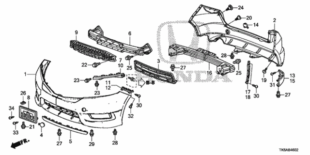 Bumpers (KA) (KC) (2) for 2013 Honda Fit #0