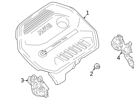 Engine Appearance Cover for 2019 BMW 540i #0
