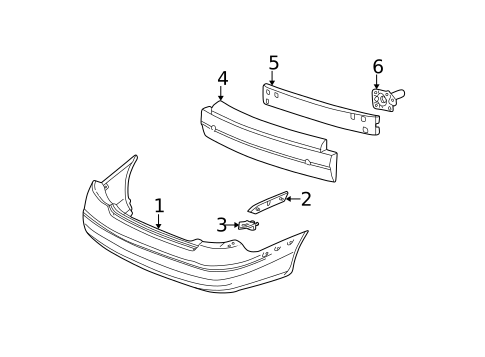 Bumper & Components - Rear for 2005 Mercury Sable #0