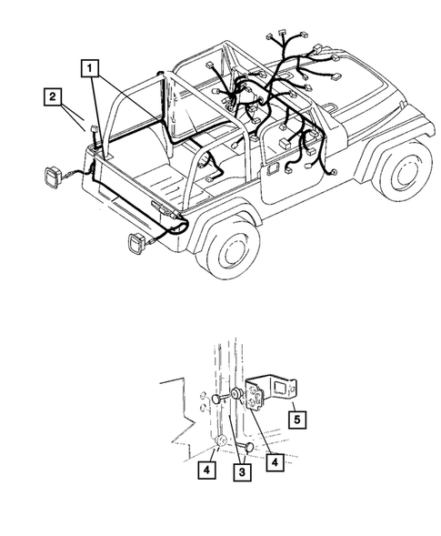 Wiring-Body & Accessories for 2004 Jeep Wrangler #0