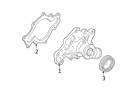 Water Pump & Related Components for 2004 Ford Expedition #0