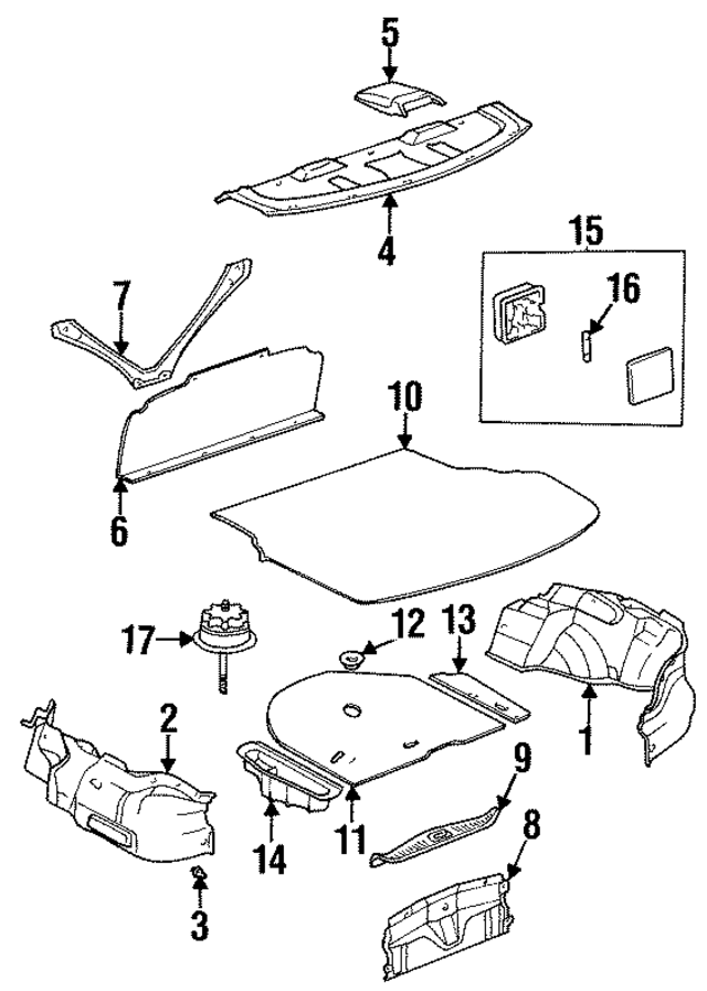 64330AC010C0 - : Package Tray Trim for Toyota Image