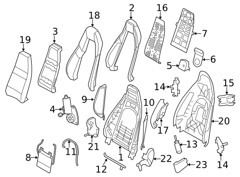 Front Seat Components for 2012 Porsche Panamera #3