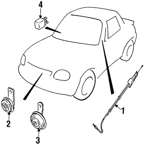 Antenna & Radio for 1996 Suzuki X-90 #0