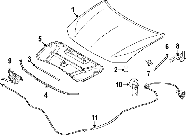 654707JA0A - : Support Strut for INFINITI: QX80 Image