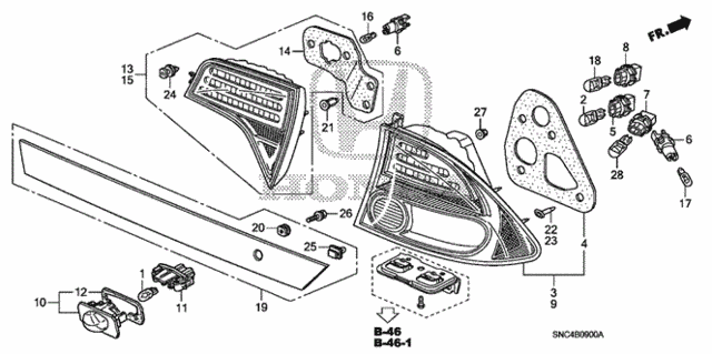Taillight - License Light for 2011 Honda Civic #0