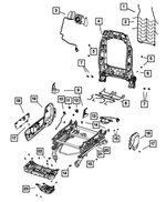 68050469AA - Interior Trim: Front Seat Back Flexmat for Dodge: Ram 1500, Ram 2500, Ram 3500 | Ram: 1500, 1500 Classic, 2500, 3500 Image