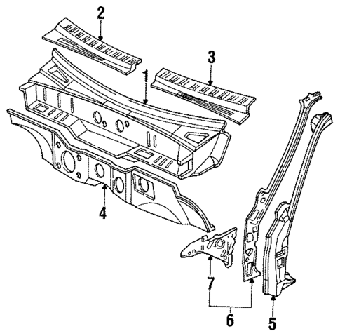 Cowl for 1993 Subaru Loyale #0