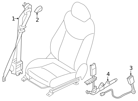 Front Seat Belts for 2014 Hyundai Elantra Coupe #0