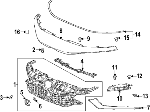 Grille & Components for 2025 Honda Civic #1