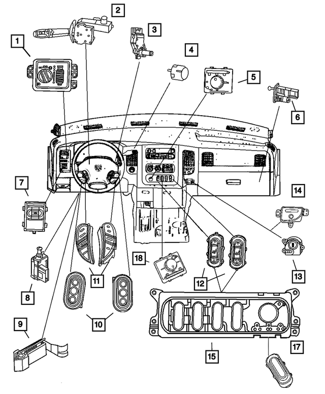 56045702AB - Electrical: Adjustable Pedals Switch for Mopar Image image