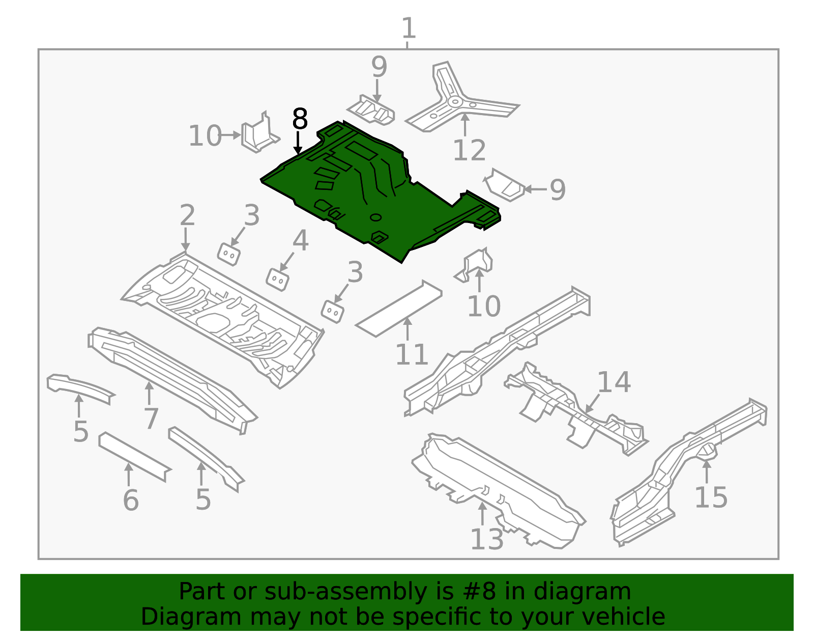 2012-2015 Kia Rio Rear Floor Pan 65513-1W210 | OEM Parts Online